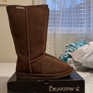 BearPaw Women's Chocolate Suede Winter Boots